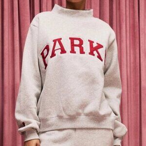 Parke Grey Valentine's Varsity Mockneck 🤍💗